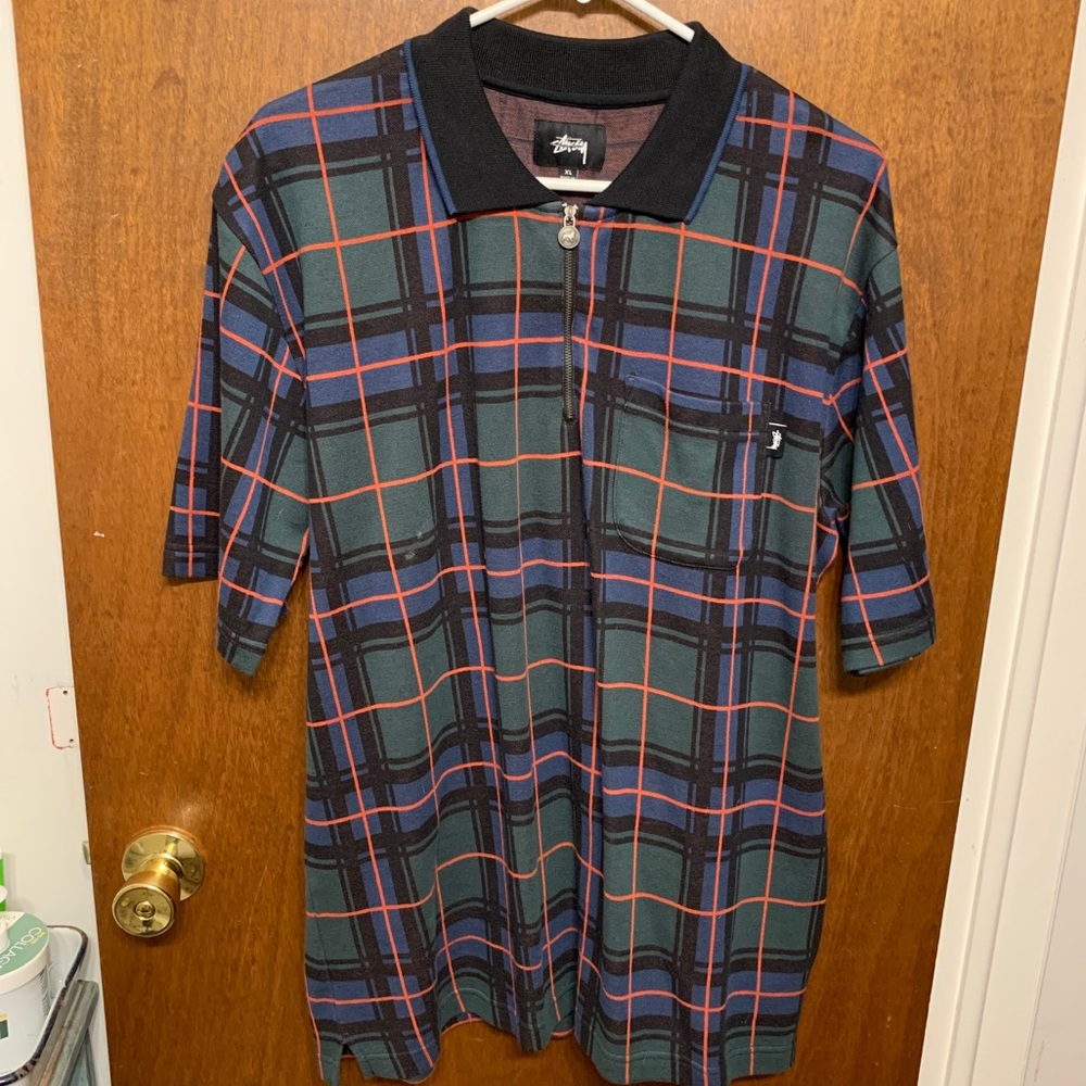 STUSSY quarter zip